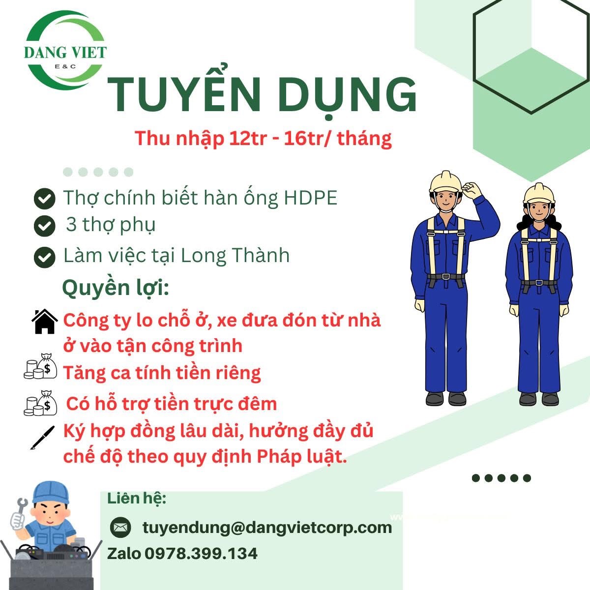 công ty cổ phần đăng việt E&C
công ty chuyên lắp đặt các thiết bị cơ điện nhà xưởng, các công trình dân dụng image