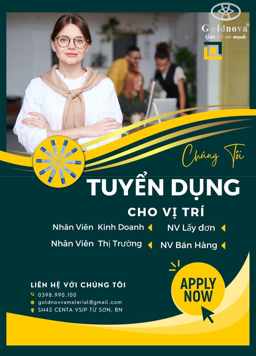 công ty TNHH sản xuất và thương mại và dịch vụ đại kim.
cần tuyển nhân viên phát triển thị trường.
 image