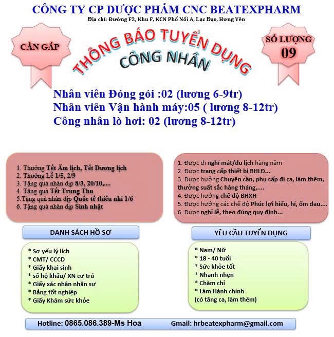 công ty cổ phần dược phẩm cnc beatexpharm
công ty chuyên sản xuất thuốc và sinh phẩm bảo vệ sức khoẻ image