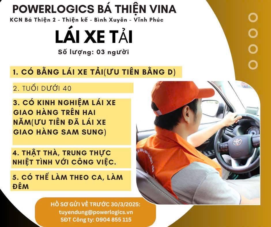 công ty TNHH powerlogics bá thiện vina hình ảnh tuyển dụng