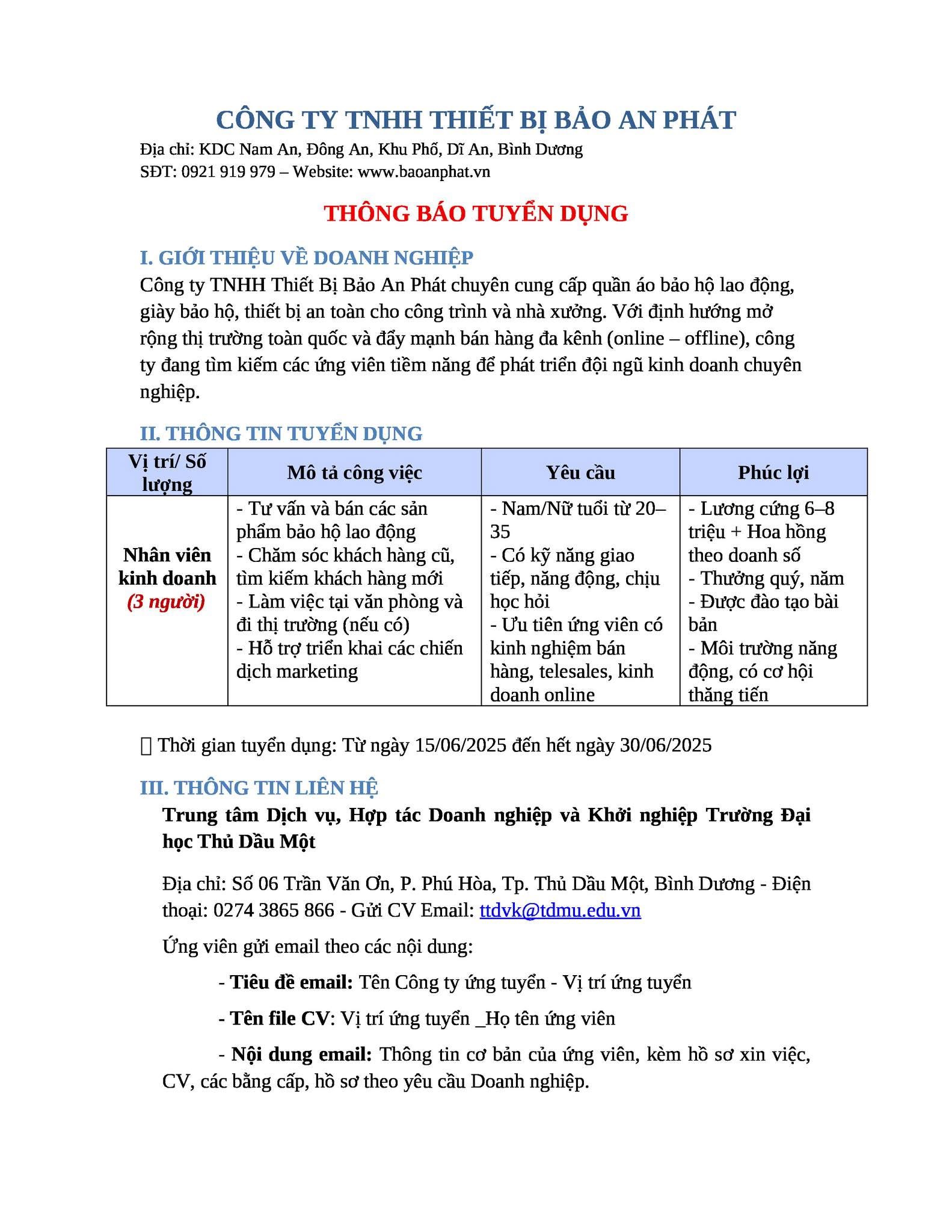 công ty TNHH thiết bị bảo an phát
công ty chuyên kinh doanh đồ bảo hộ lao động, thiết bị an toàn cho nhà xưởng, công trình image