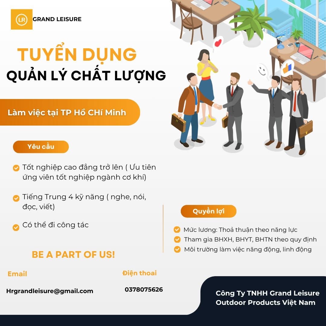 công ty TNHH gran leisure oudoor products việt nam hình ảnh tuyển dụng