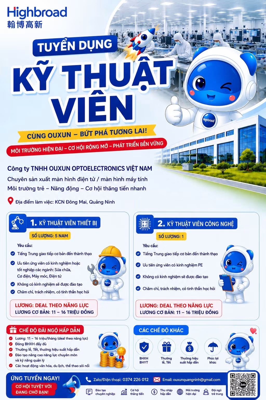 công ty TNHH ouxun optoelectronics việt nam hình ảnh tuyển dụng