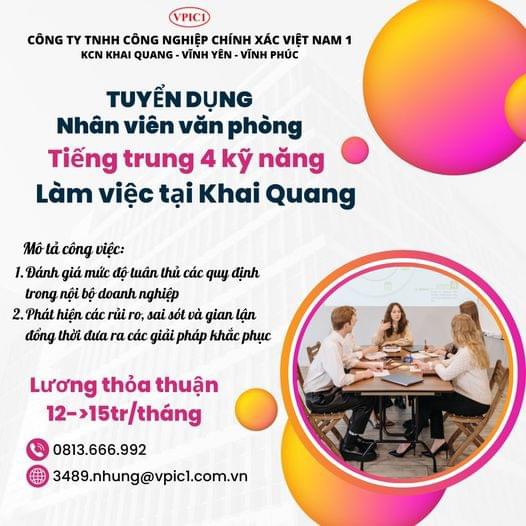 công ty TNHH công nghiệp cơ khí chính xác việt nam 1. hình ảnh tuyển dụng