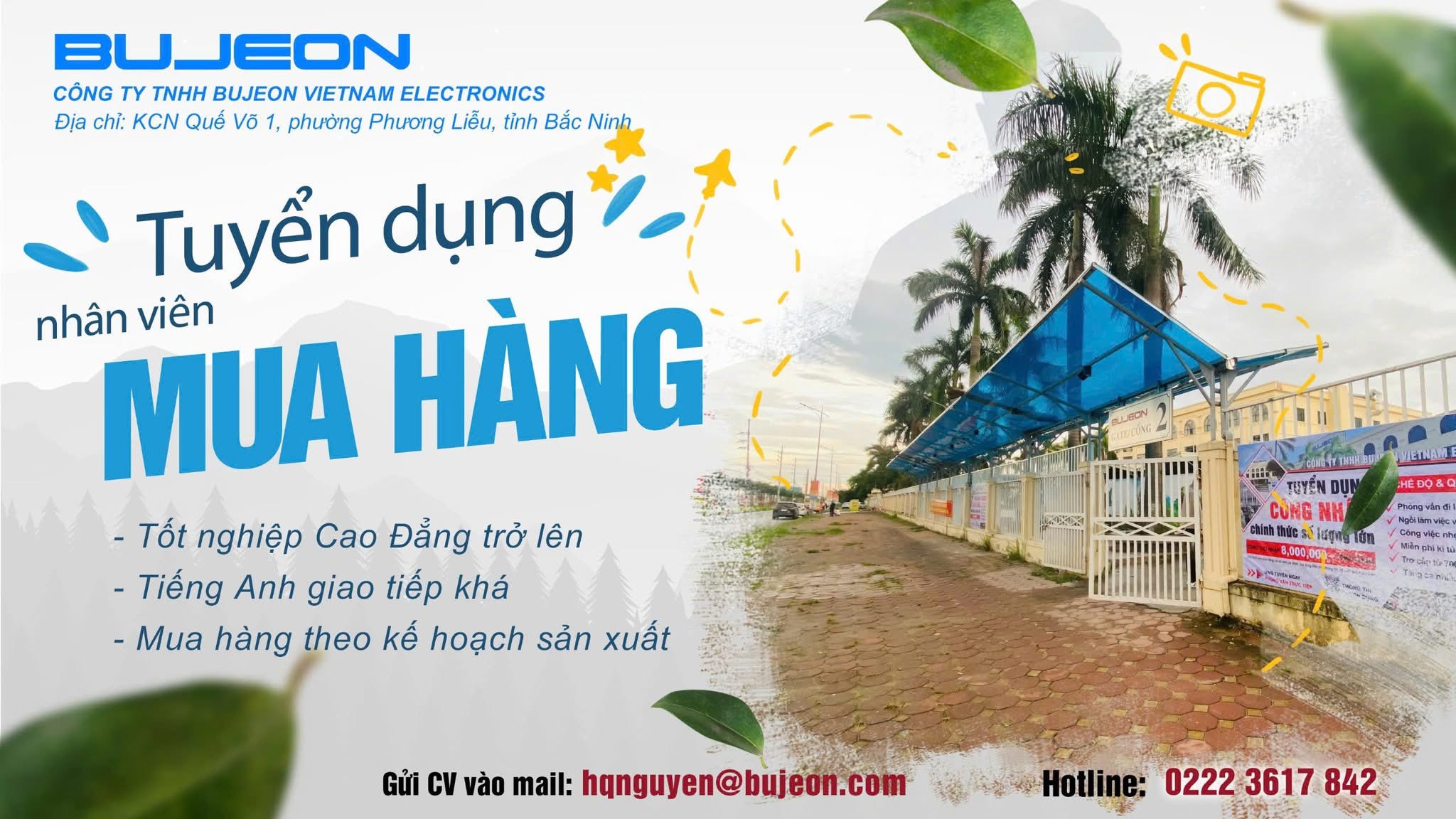 công ty TNHH bujeon viet nam eletronics hình ảnh tuyển dụng