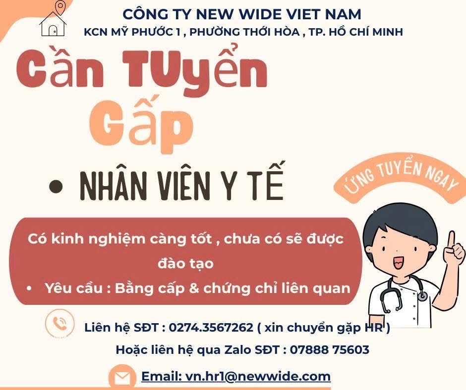công ty TNHH new wide việt nam
công ty có 100% vốn đài loan
chuyên sản xuất đồ dệt may image