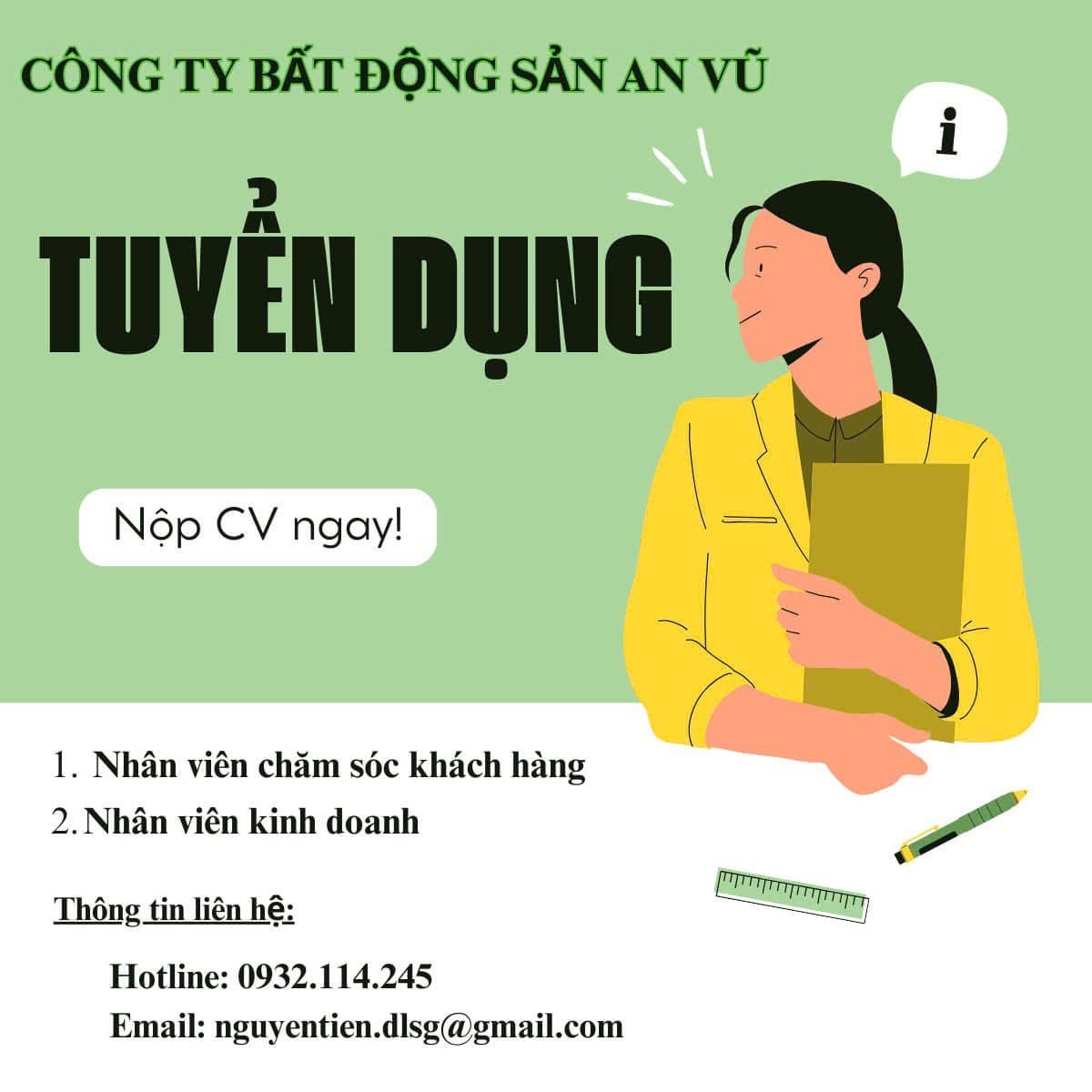 công ty bất động sản an vũ hình ảnh tuyển dụng