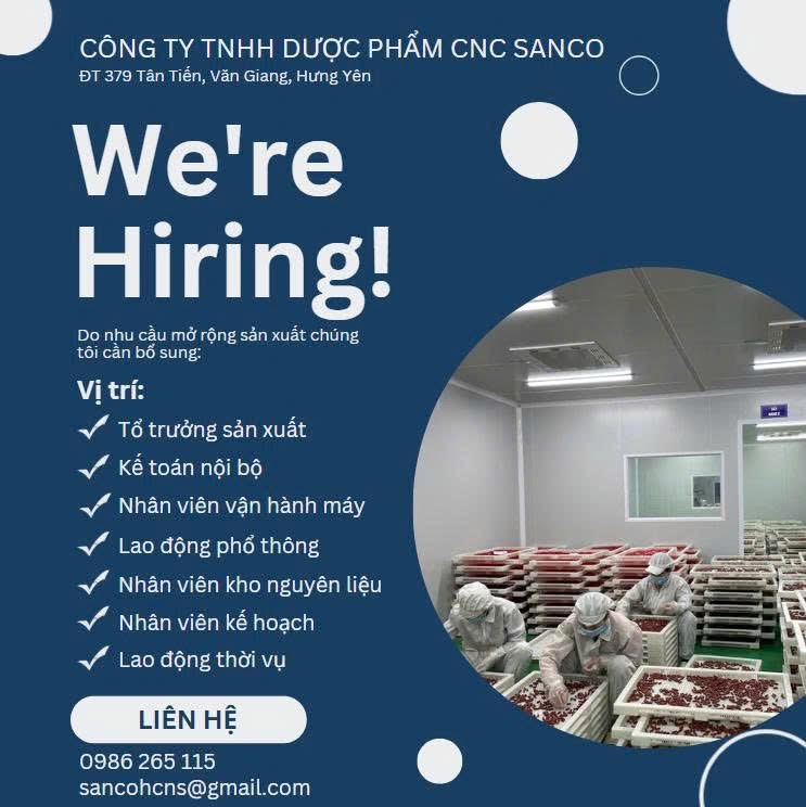 công ty TNHH dược phẩm công nghệ cao sanco
công ty chuyên sản xuất hoá dược phẩm, dược phẩm.
 image