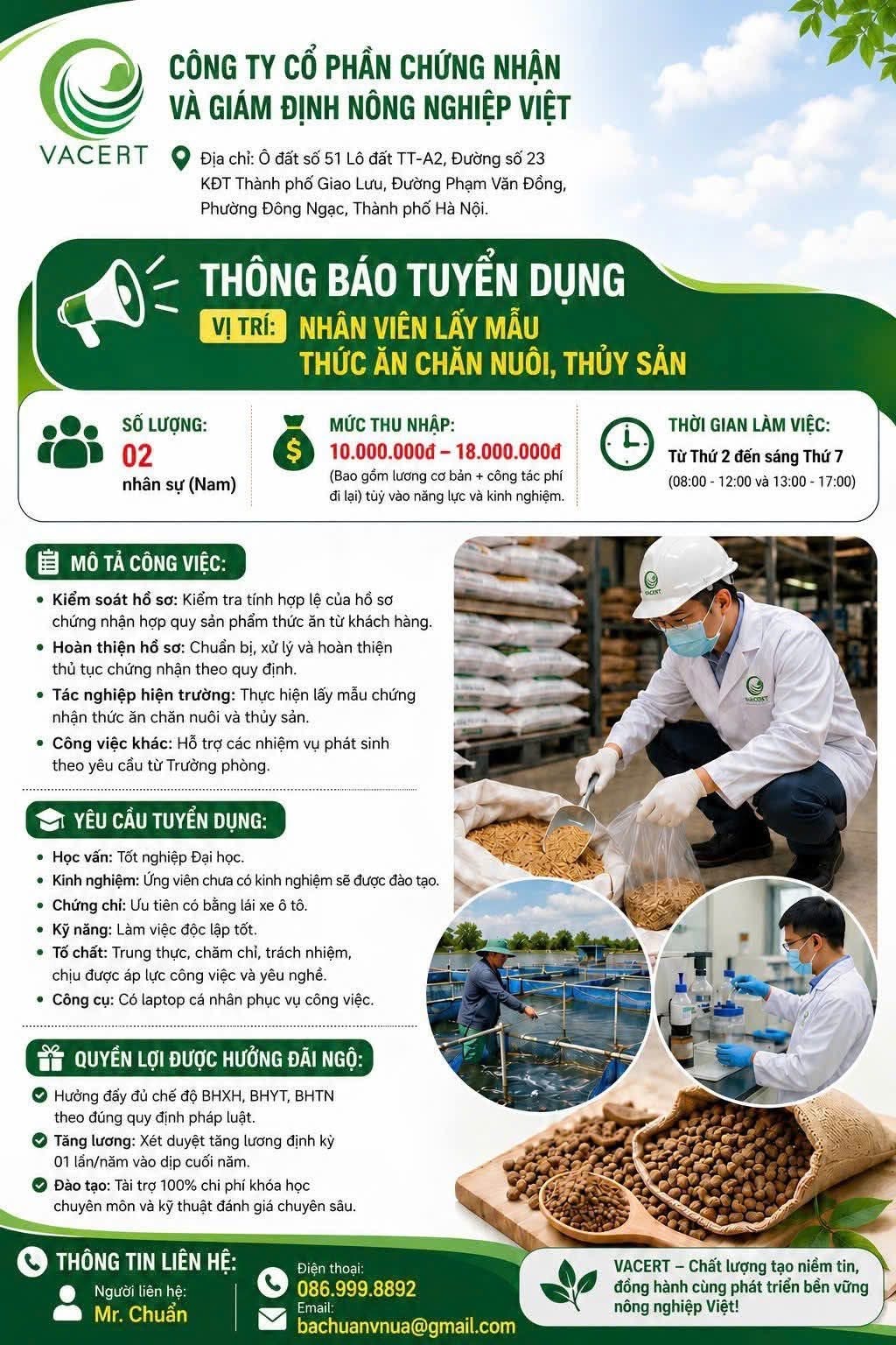 công ty cổ phần chứng nhận và giám thị nông nghiệp việt
công ty chuyên chứng nhận và cấp giấy an toàn nông nghiệp image