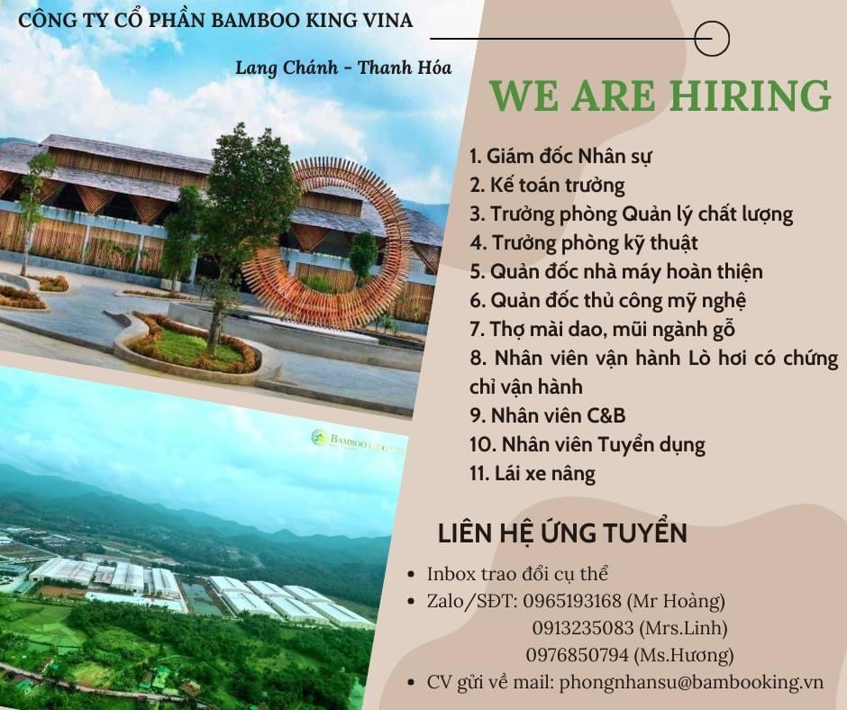 công ty cổ phần bamboo kinh vina hình ảnh tuyển dụng