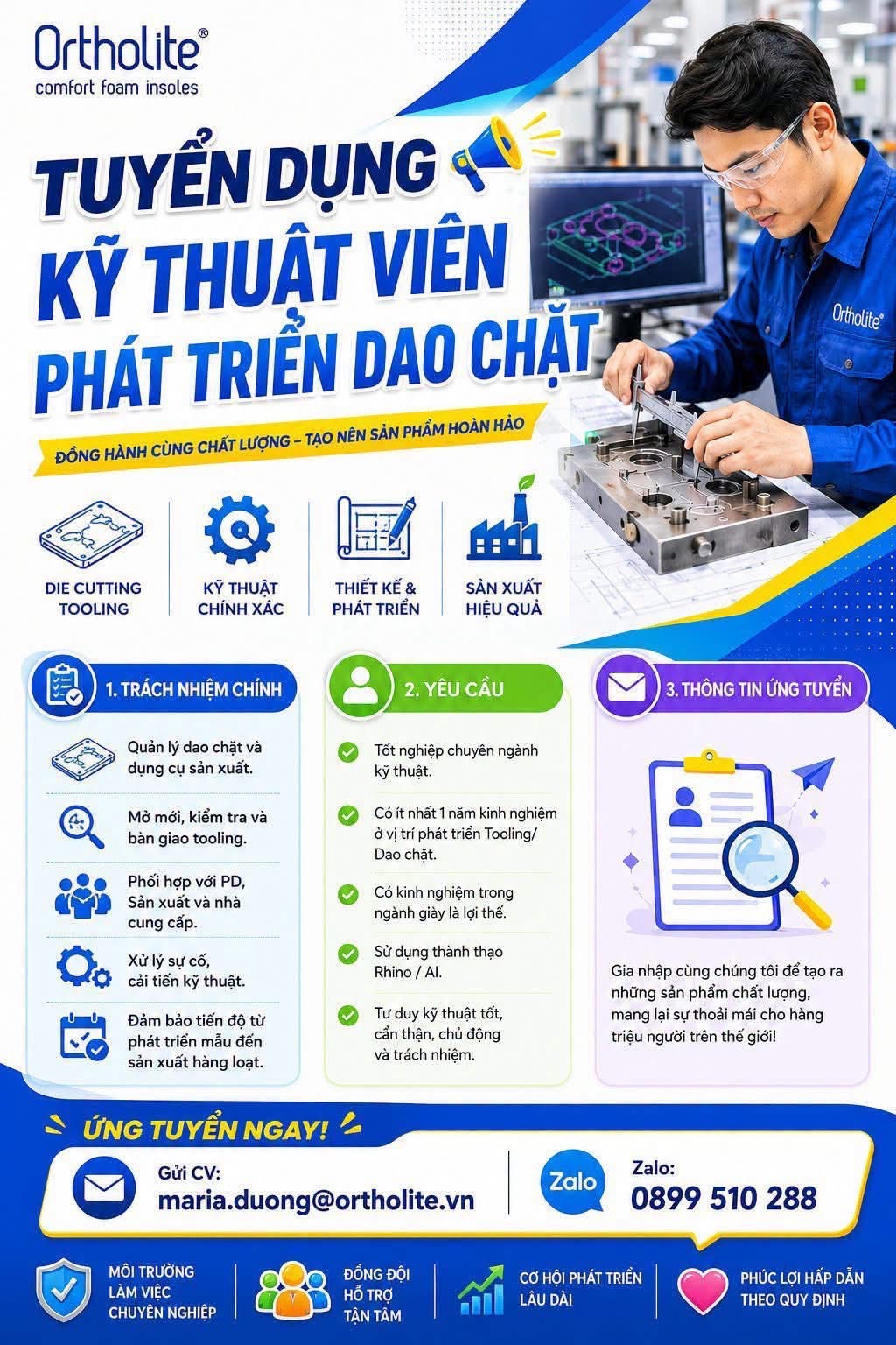 công ty TNHH ortholite việt nam
công ty có 100% vốn hoa kỳ
chuyên sản xuất đế giày cho các hãng nike, adidas, asics image