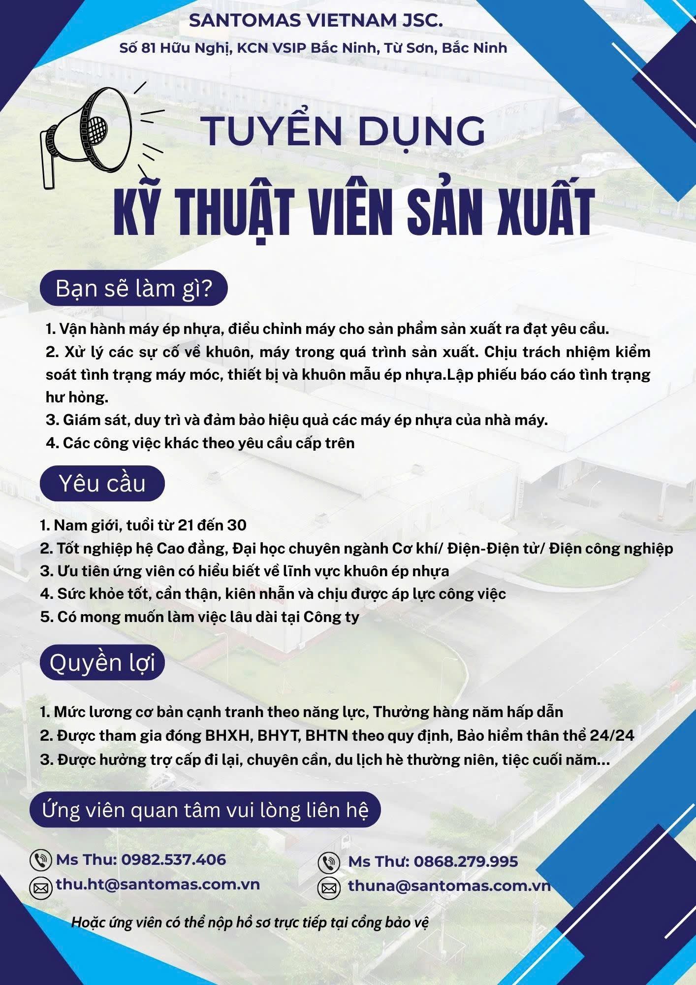 công ty cổ phần santomat việt nam- chi nhánh bắc ninh
công ty chuyên sản xuất bánh răng nhựa, các sản phâm từ nhựa image