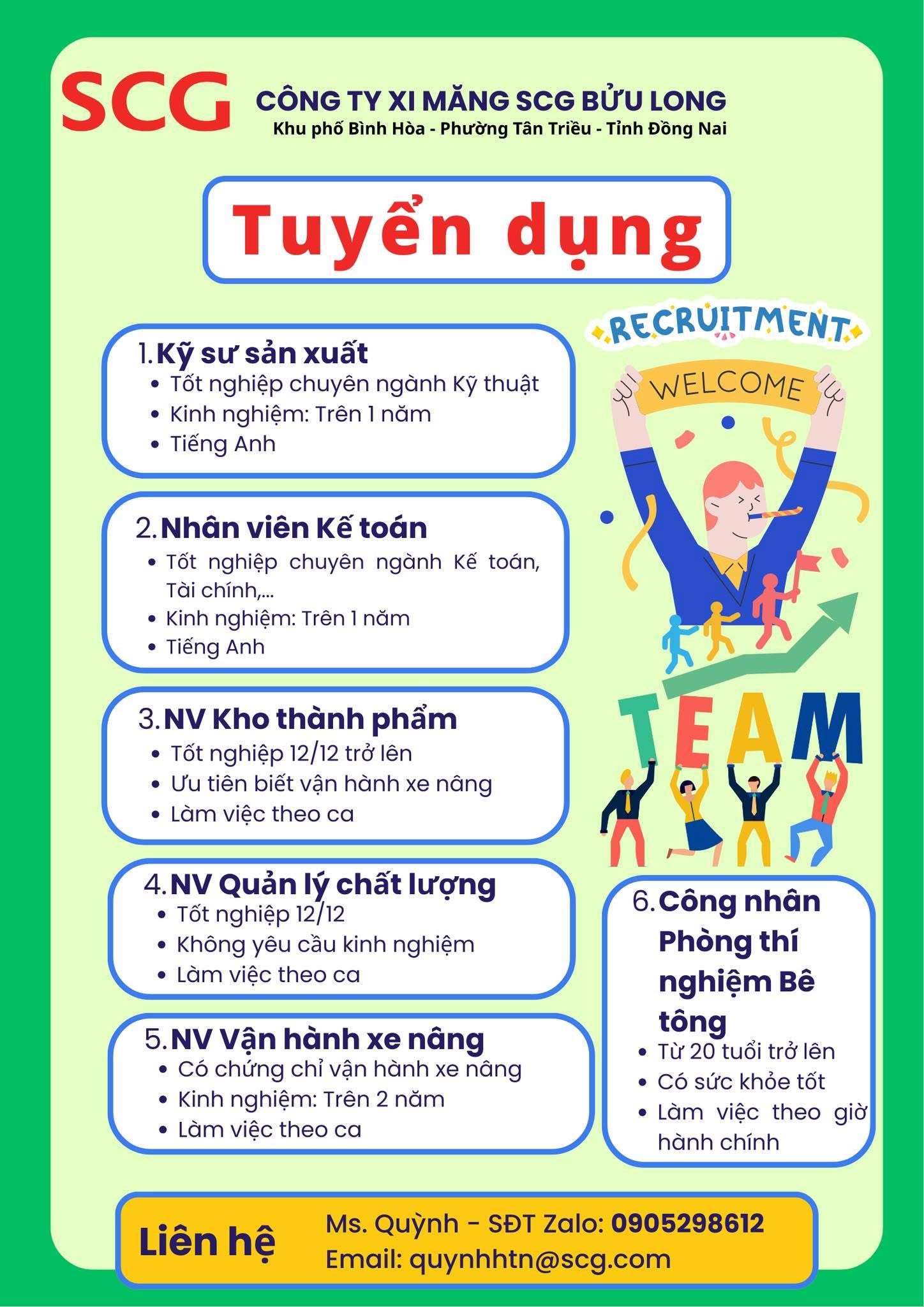 công ty cổ phần đầu tư và công nghiệp bửu long hình ảnh tuyển dụng