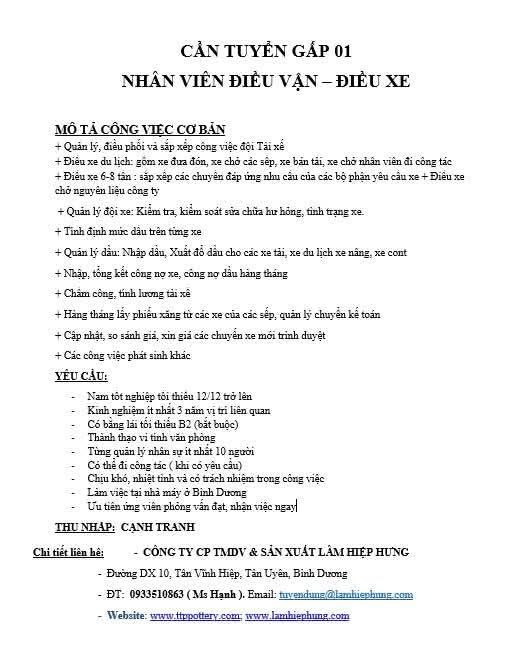 chi nhánh công ty cp tmdv và sản xuất lâm hiệp hưng
công ty chuyên sản xuất đồ gỗ, giường tủ, bàn ghế..
 image