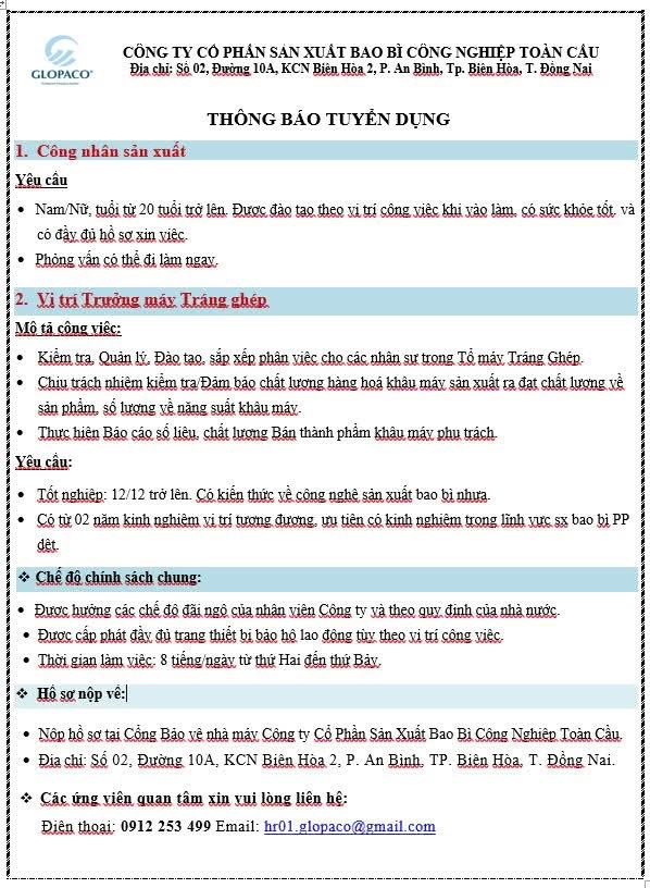 công ty cổ phần sản xuất bao bì công nghiệp toàn cầu.
công ty chuyên sản xuất bao bì, in bìa các tong các loại. image