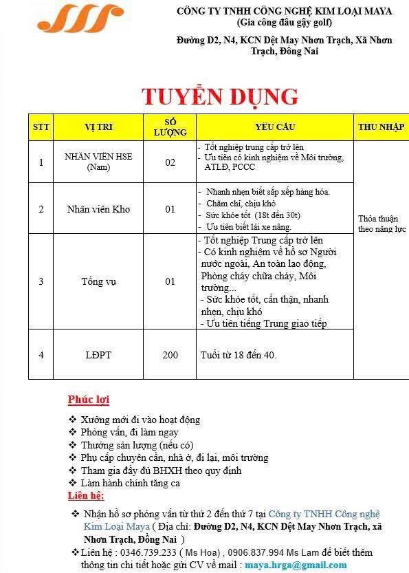 công ty TNHH công nghệ kim loại maya
công ty chuyên sản xuất gậy đánh gôn
 image