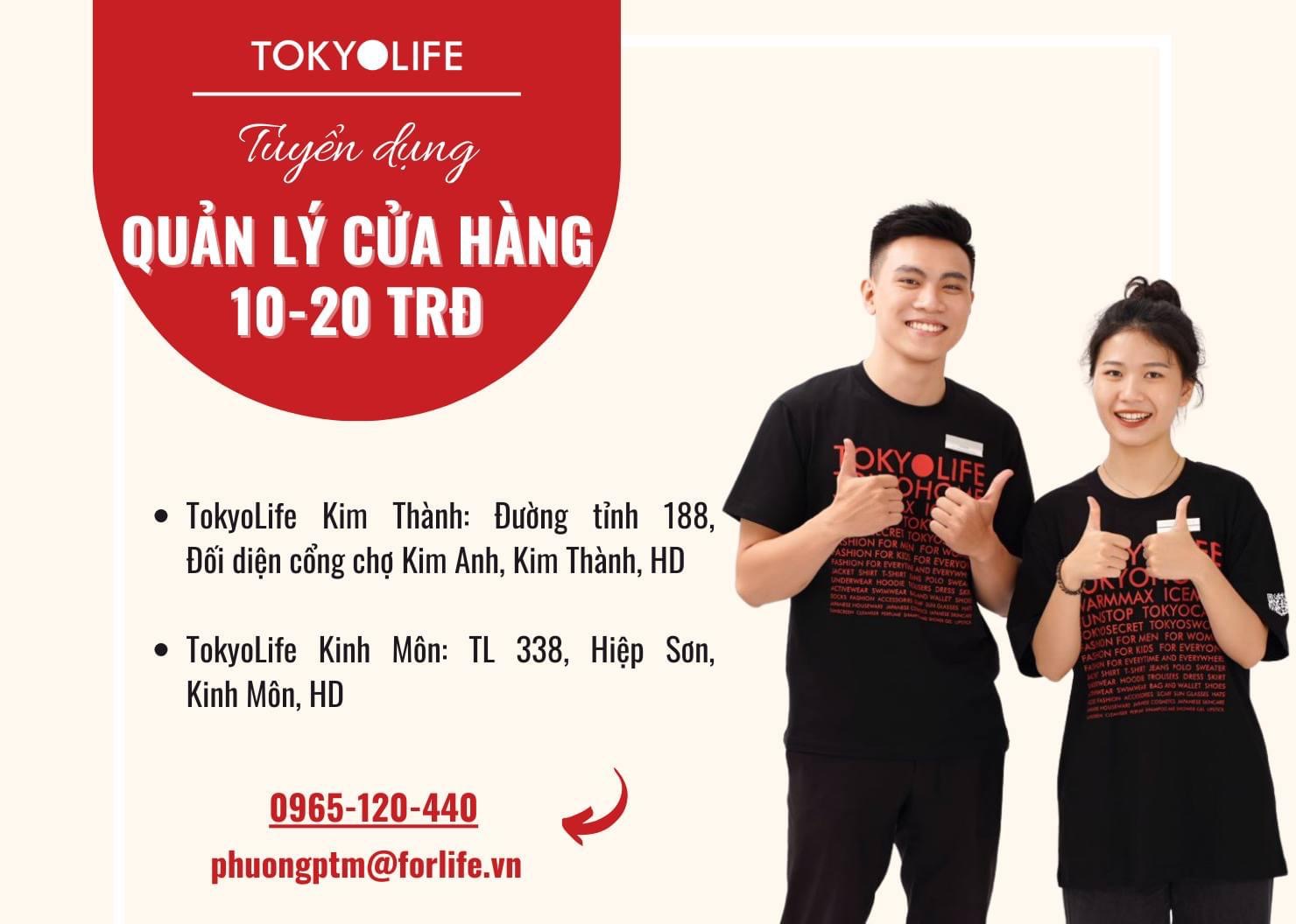 tokyo life kim thành, hải dương. hình ảnh tuyển dụng
