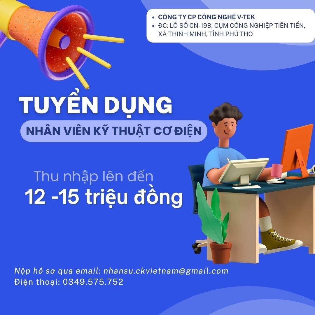 công ty cổ phần công nghệ v-tek hình ảnh tuyển dụng