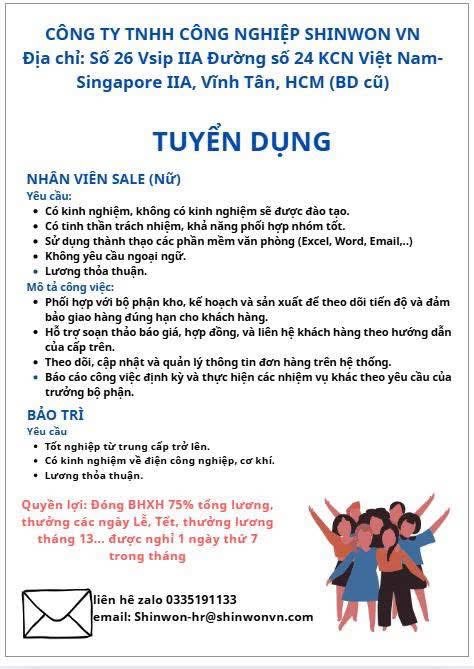 công ty TNHH công nghệ shinwon vn
công ty có 100% vốn hàn quốc.
chuyên sản xuất đồ dệt may image