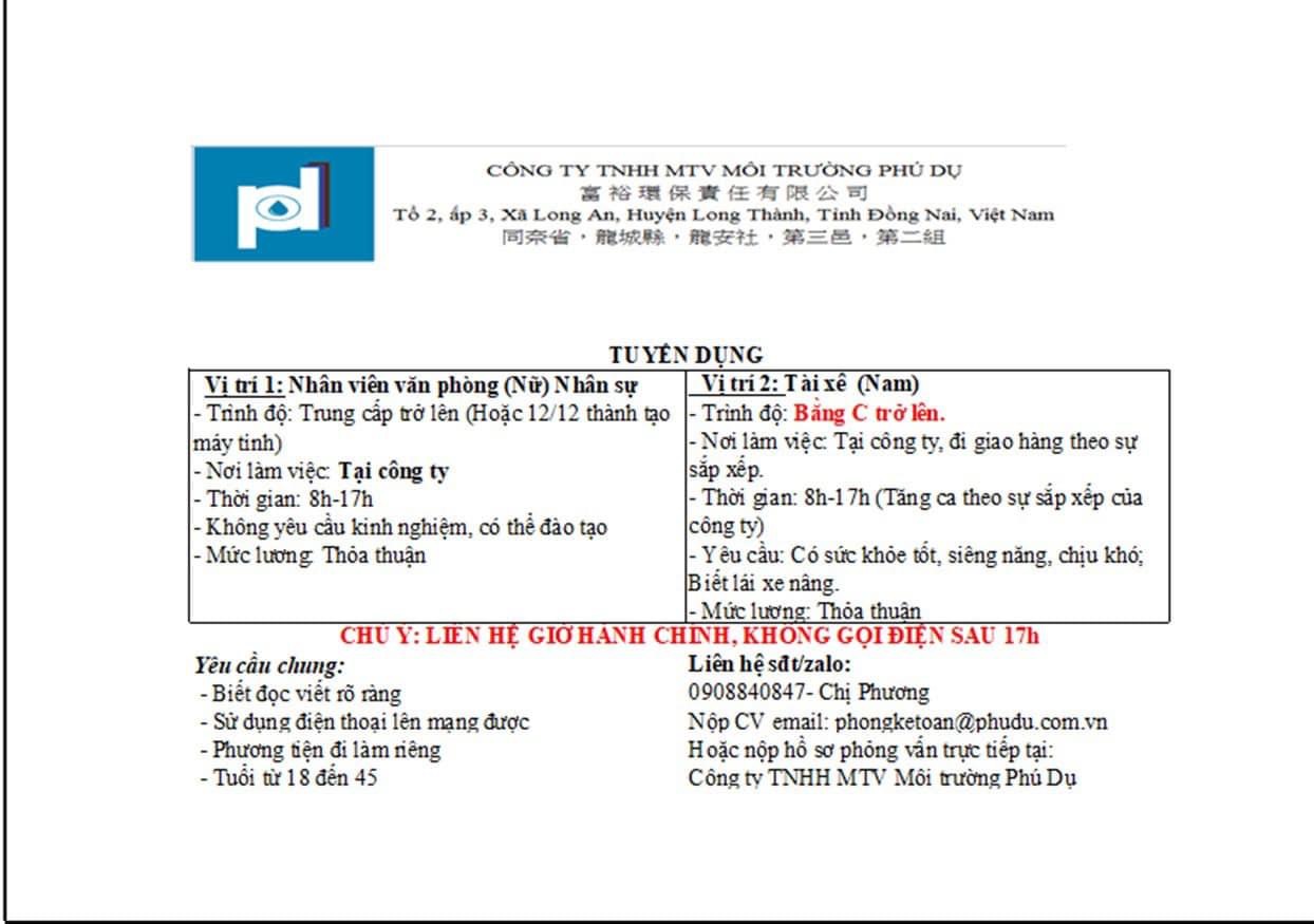 công ty TNHH MTV môi trường phú dụ.
công ty chuyên hoạt động trong lĩnh vực môi trường.
chuyên tư vấn, thiết kế, lắp đặt hệ thống nước thải image