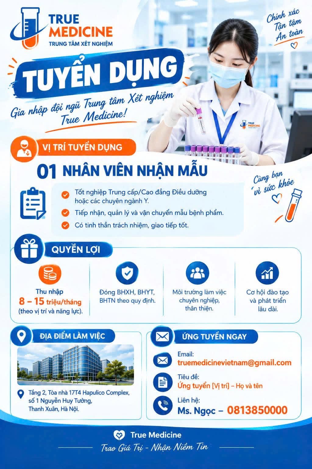 trung tâm xét nhiệm true medicine
trung tâm chuyên xét nhiệm chuyên sâu, công nghệ cao, lấy mẫu tại nhà image
