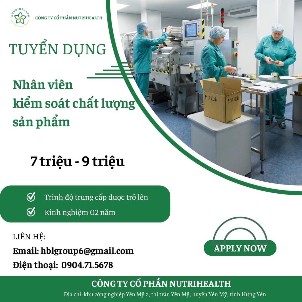 công ty cổ phần nutrihealth hình ảnh tuyển dụng