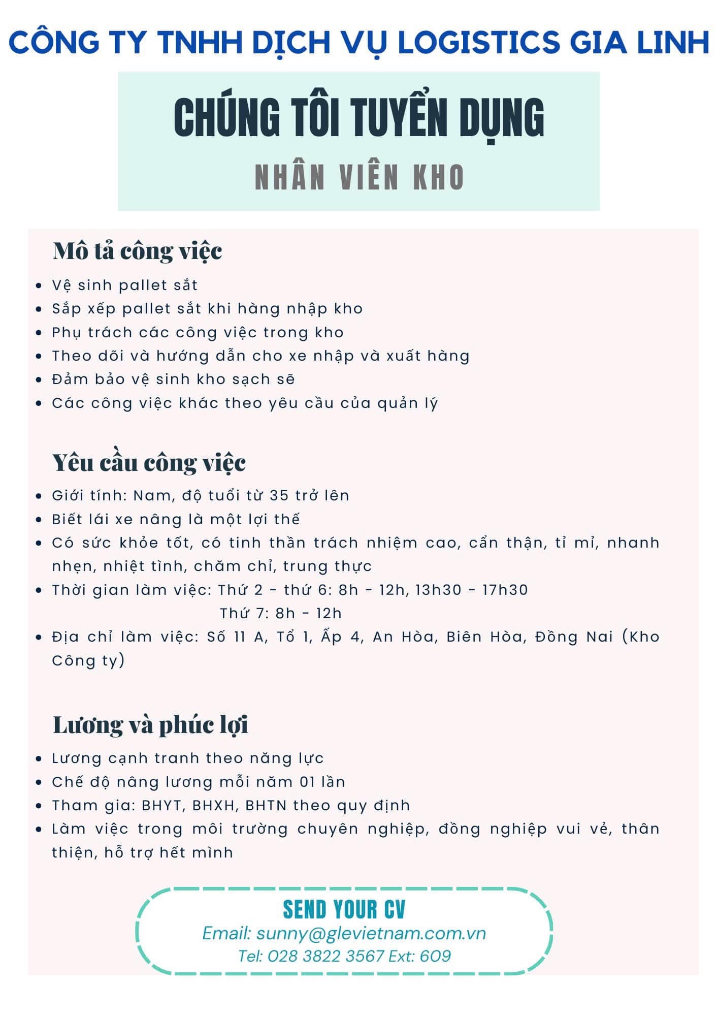 công ty TNHH dịch vụ logistics gia lai gia linh
công ty chuyên hoạt động trong lĩnh vực kho bãi. image