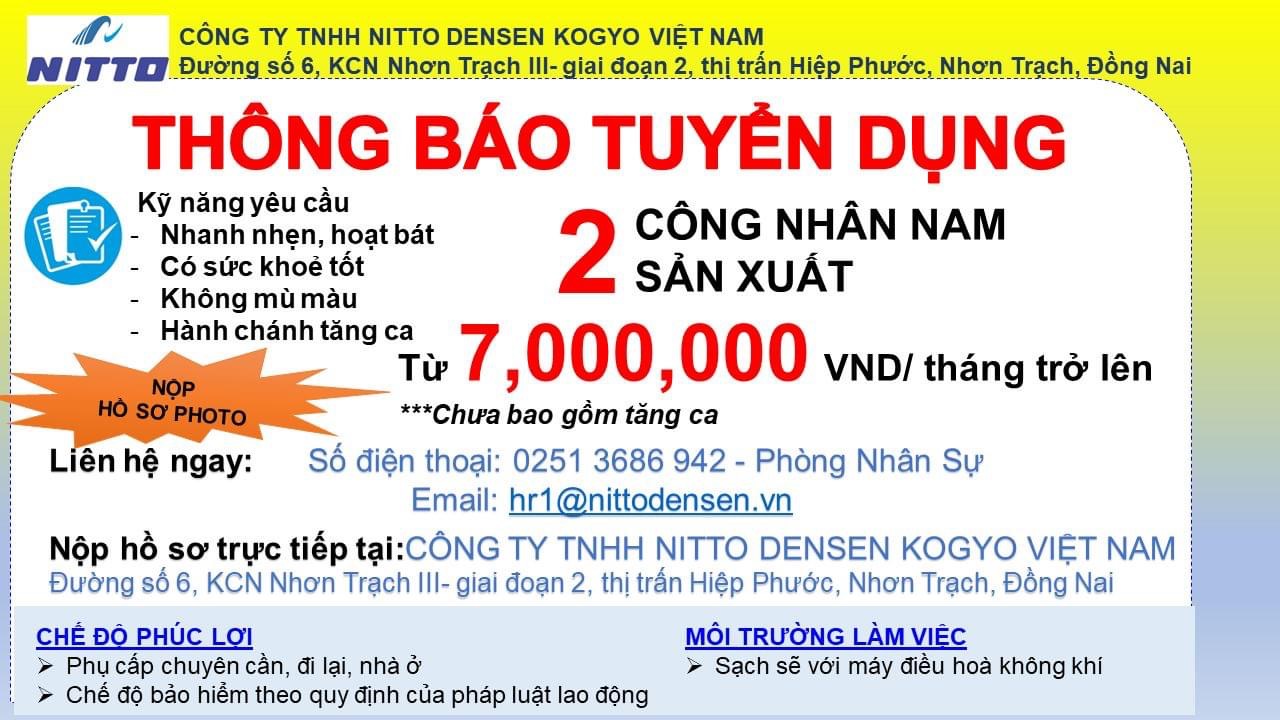 công ty TNHH nitto densen kogyo việt nam hình ảnh tuyển dụng