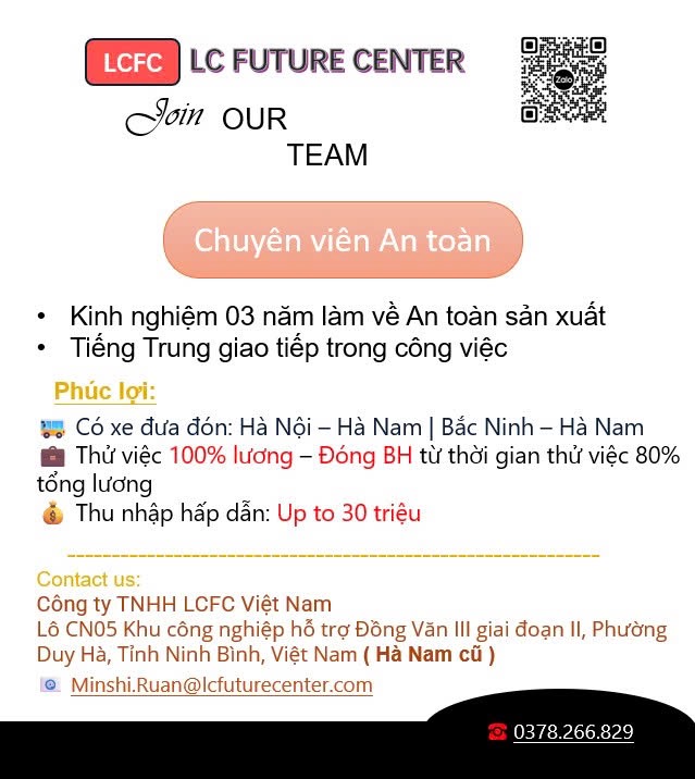 công ty TNHH lcfc việt nam hình ảnh tuyển dụng