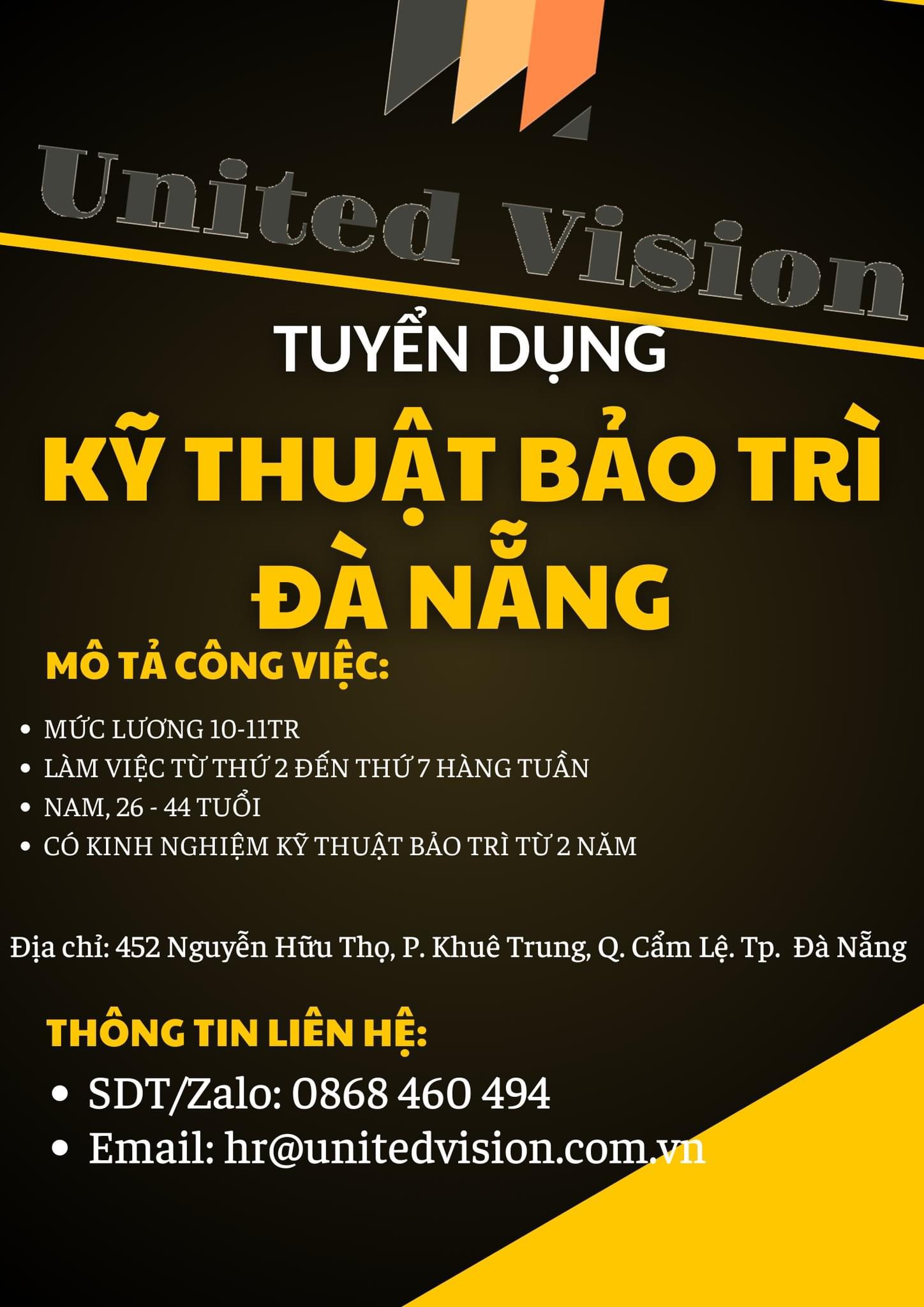 công ty TNHH  sản xuất và thương mại united vision hình ảnh tuyển dụng