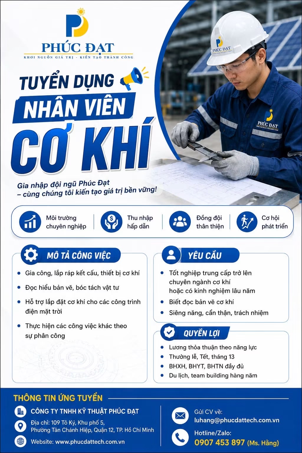 công ty TNHH kỹ thuật phúc đạt hình ảnh tuyển dụng