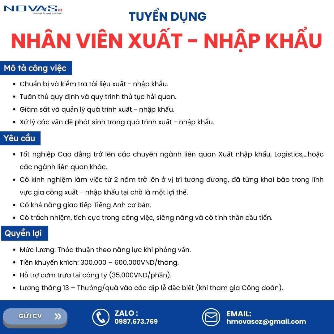 công ty TNHH novas ez việt nam tại bà rịa vũng tàu hình ảnh tuyển dụng