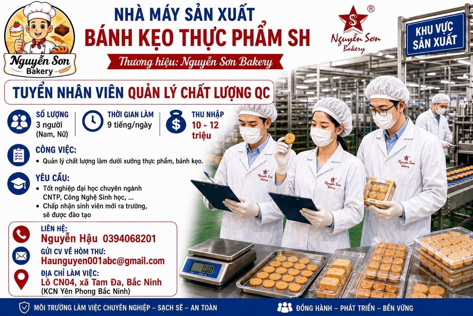 nhà máy sản xuất bánh kẹo thực phẩm sh chi nhánh bắc ninh hình ảnh tuyển dụng