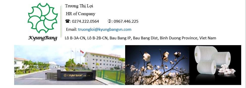 công ty TNHH kyungbang việt nam hình ảnh tuyển dụng