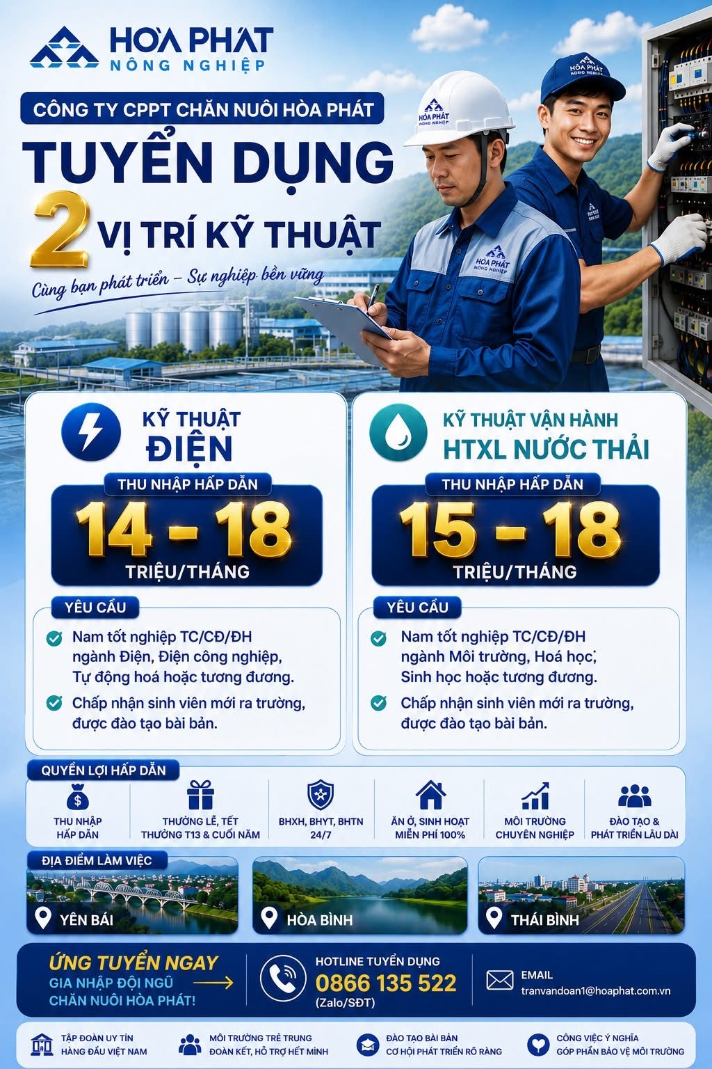 công ty cổ phần phát triển chăn nuôi hoà phát hình ảnh tuyển dụng