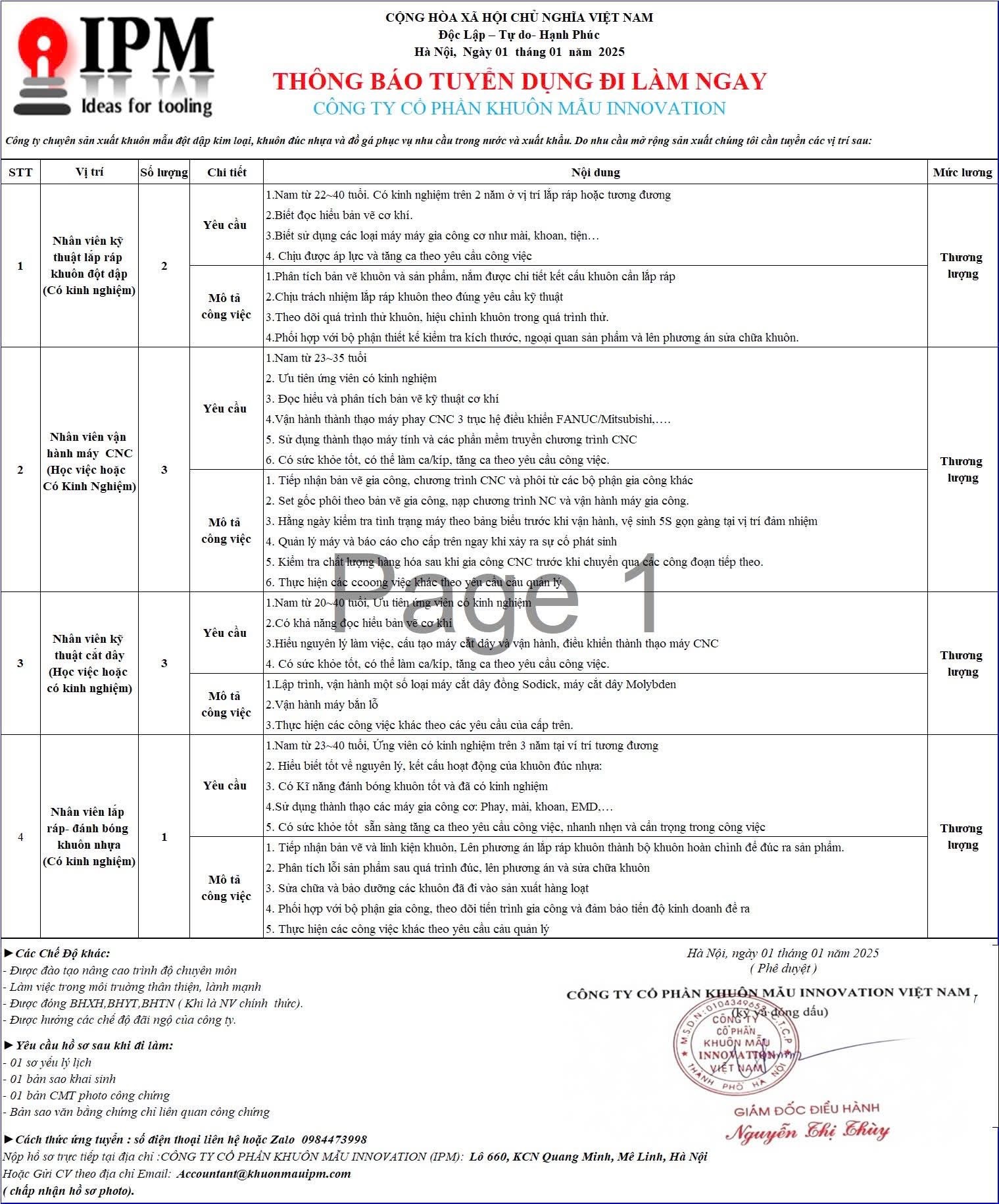 công ty cổ phần khuôn mẫu innovation
công ty chuyên sản xuất khuôn mẫu đột dập kim loại, khuôn đúc nhựa và đồ gá phụ vụ nhu cầu trong nước và xuất khẩu image