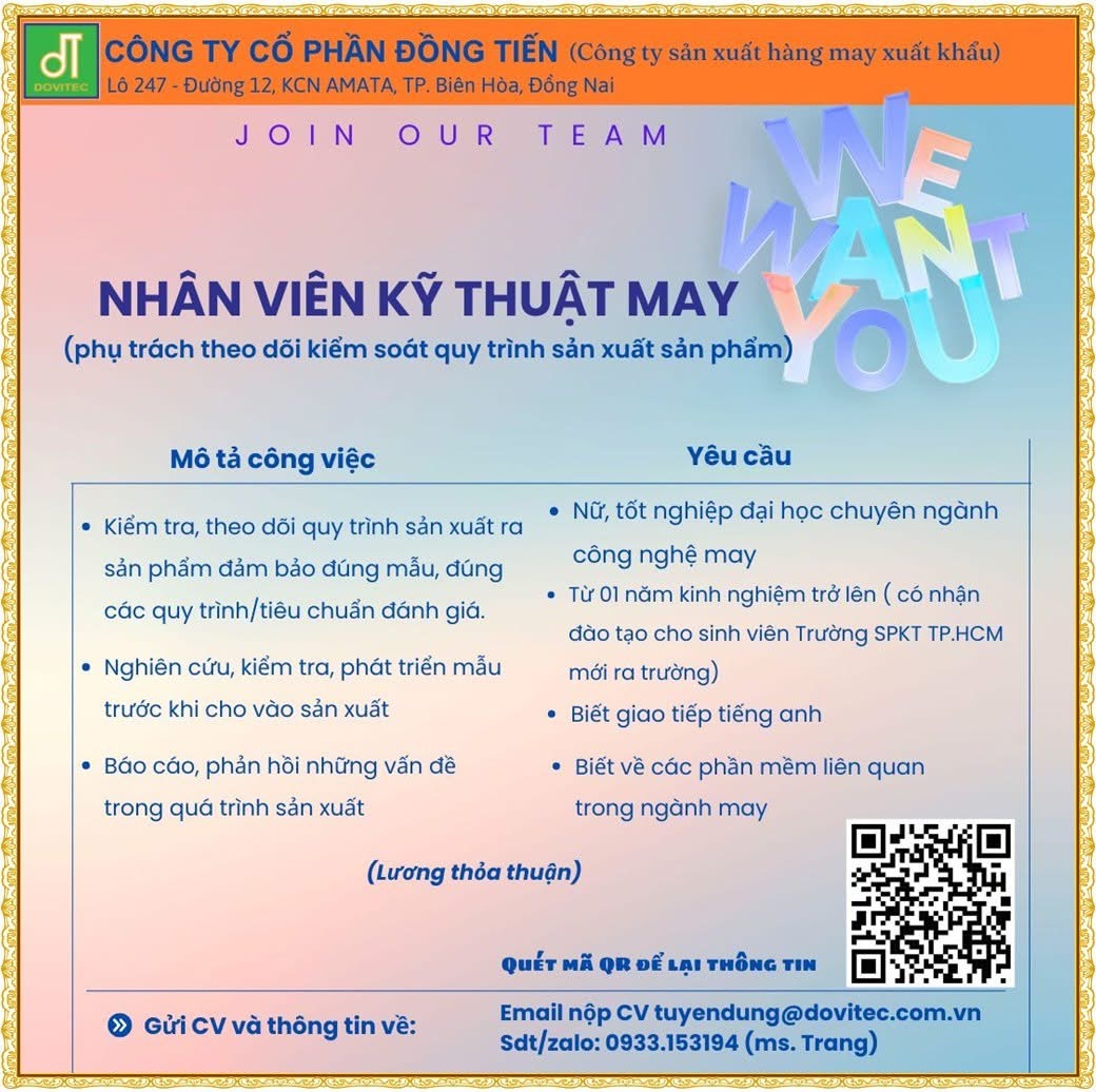 công ty cổ phần đồng tiến
công ty chuyên may hàng xuất khẩu image