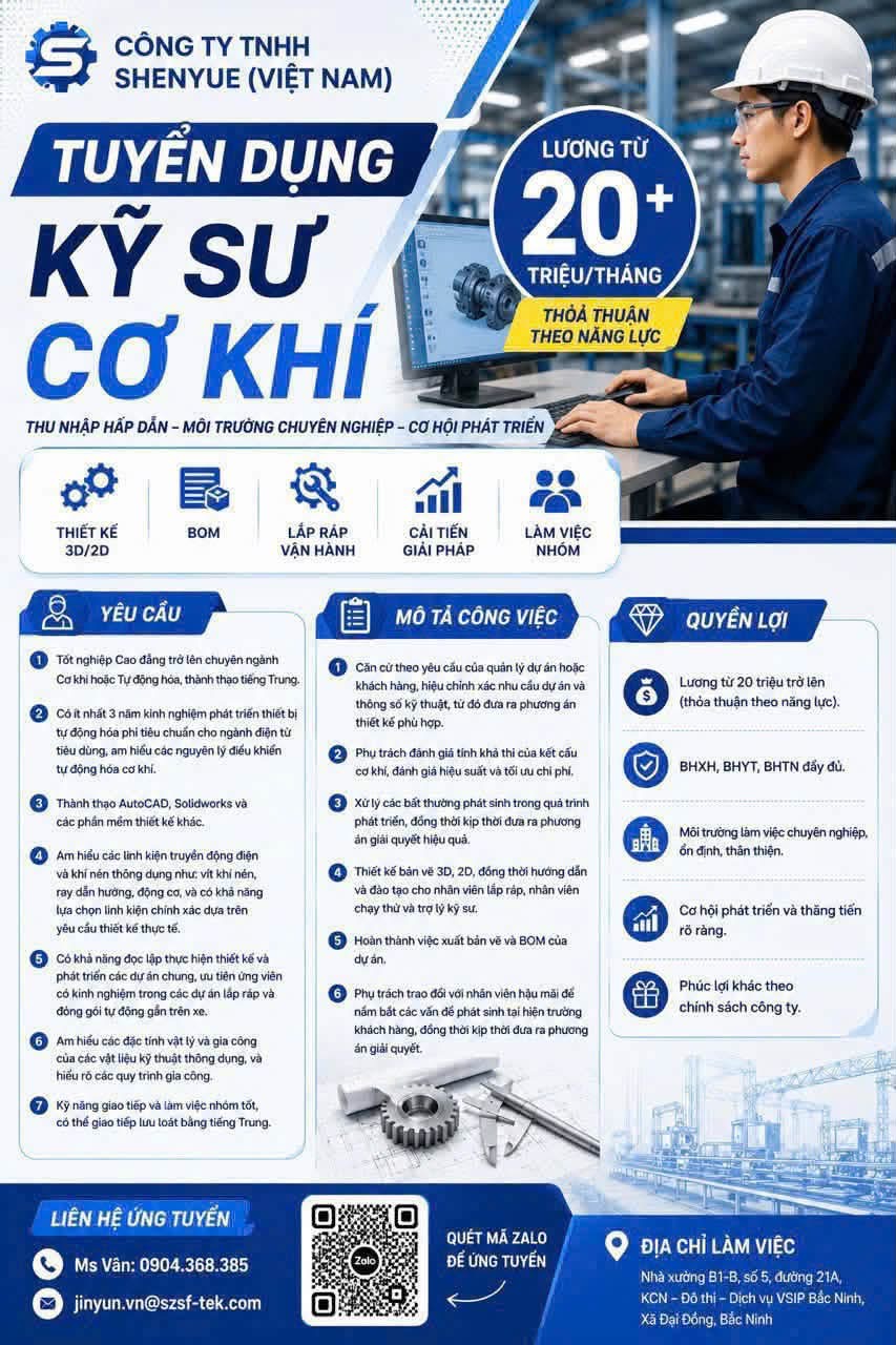 công ty TNHH shenune việt nam
công ty có 100% vốn trung quốc
chuyên sản xuất máy móc tự động hoá, thiết bị kiểm tra tự động image