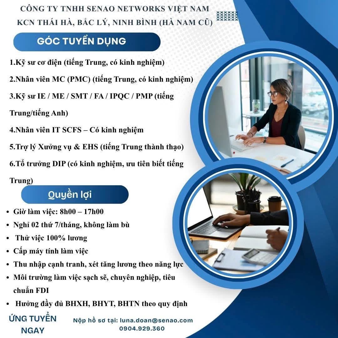 công ty TNHH senao networks việt nam hình ảnh tuyển dụng