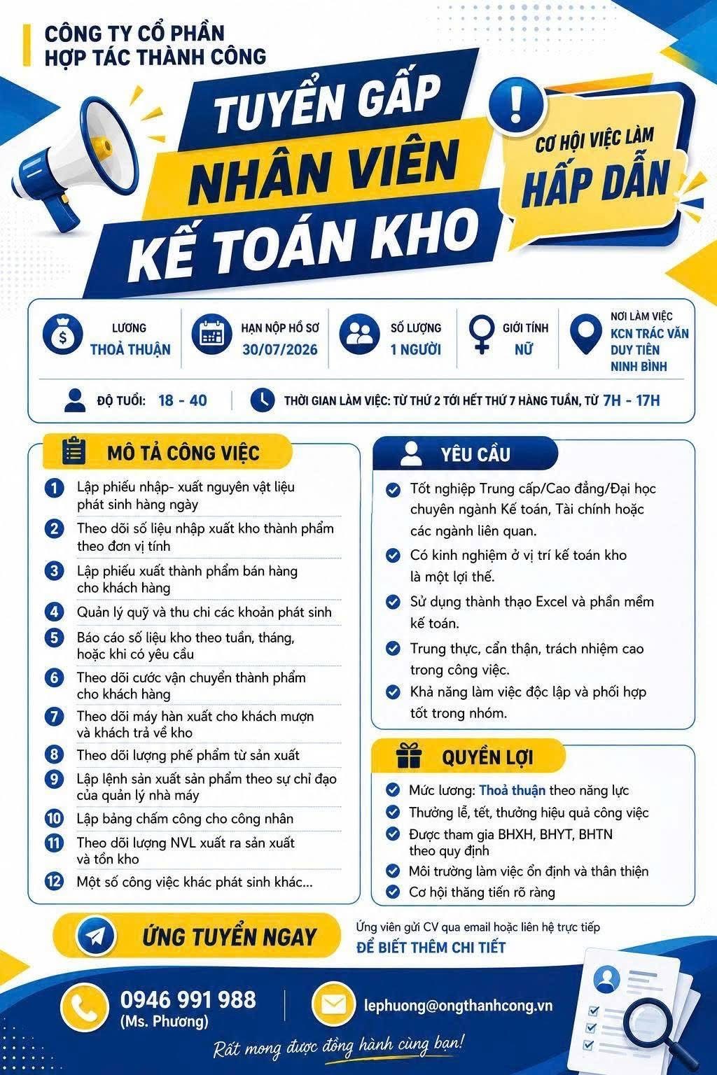 công ty cổ phần hợp tác thành công hình ảnh tuyển dụng