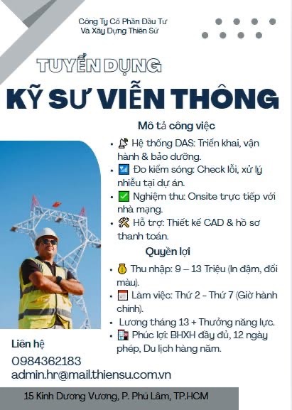 công ty cổ phần đầu tư và xây dựng thiên phú
công ty chuyên mua bán, lắp đặt thiết bị viễn thông image