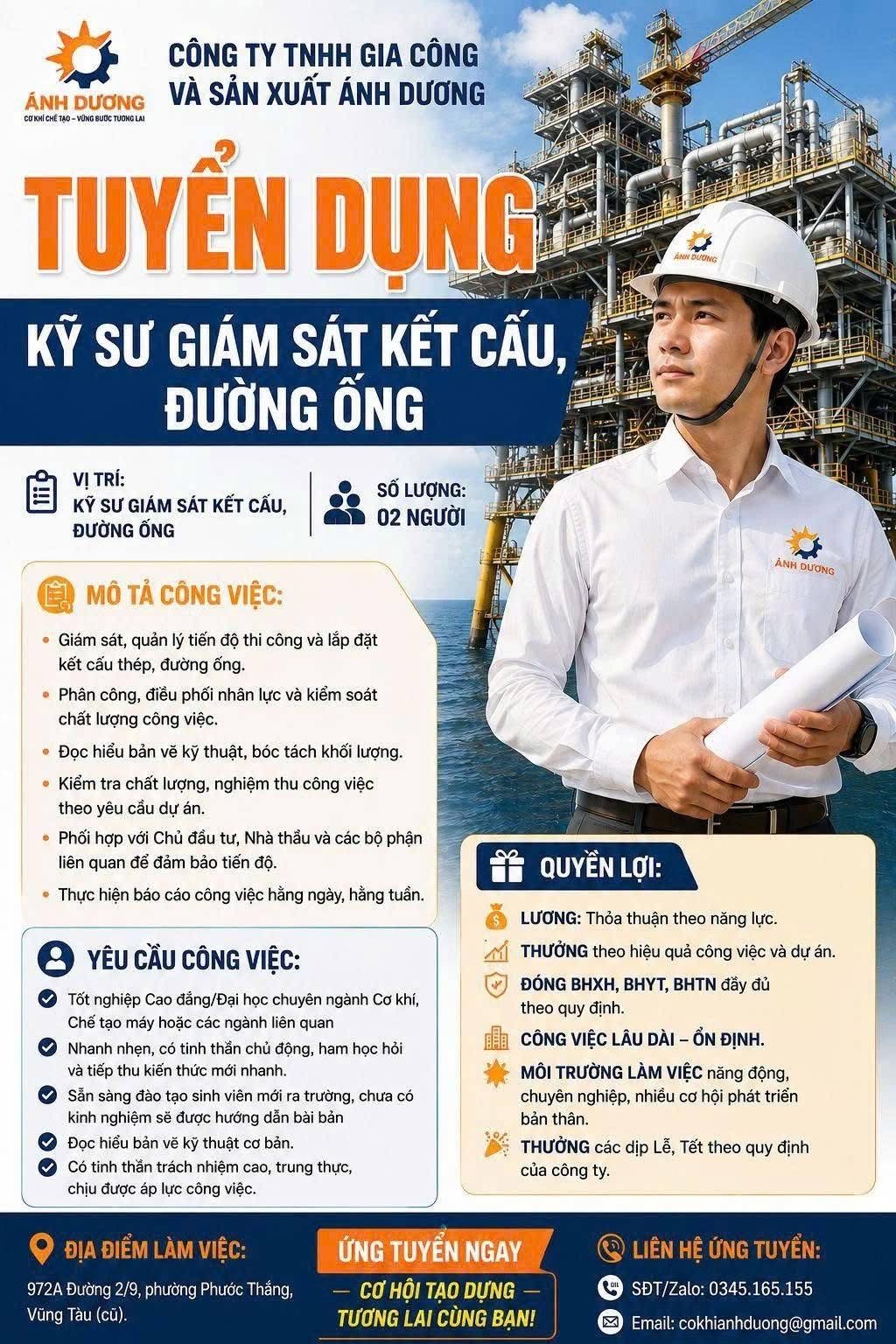 công ty TNHH gia công và sản xuất ánh dương hình ảnh tuyển dụng