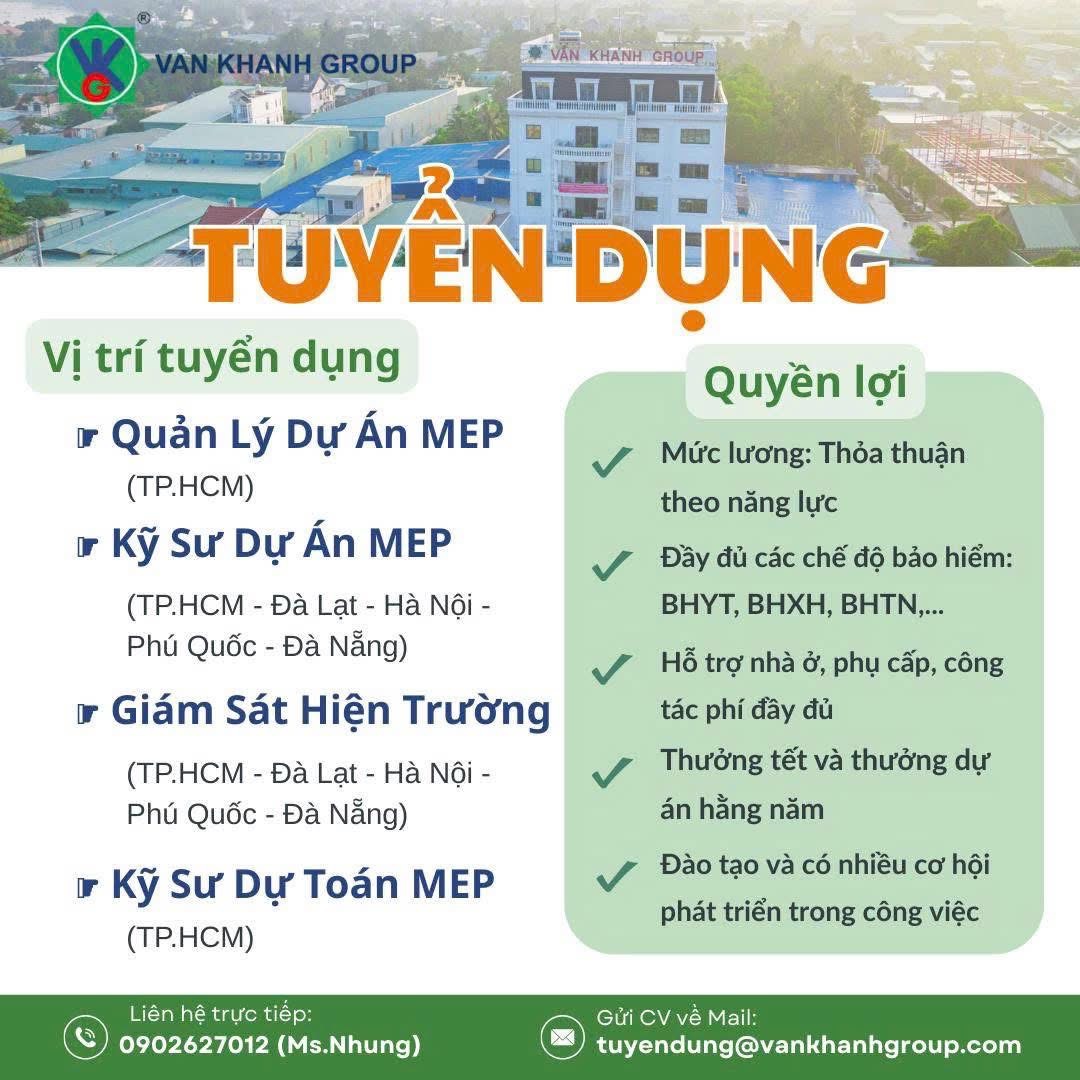 công ty cổ phần tập đoàn đầu tư-thương mại xây dựng vân khánh hình ảnh tuyển dụng