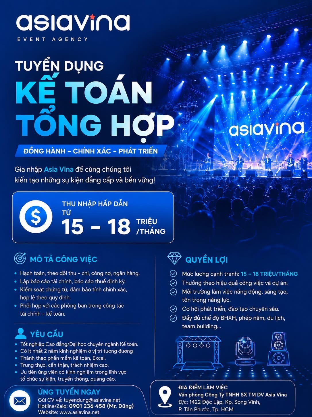 công ty TNHH sản xuất thương mại dịch vụ asia vina
công ty chuyên tổ chức sự kiện, cho thuê thiết bị và quảng cáo. image