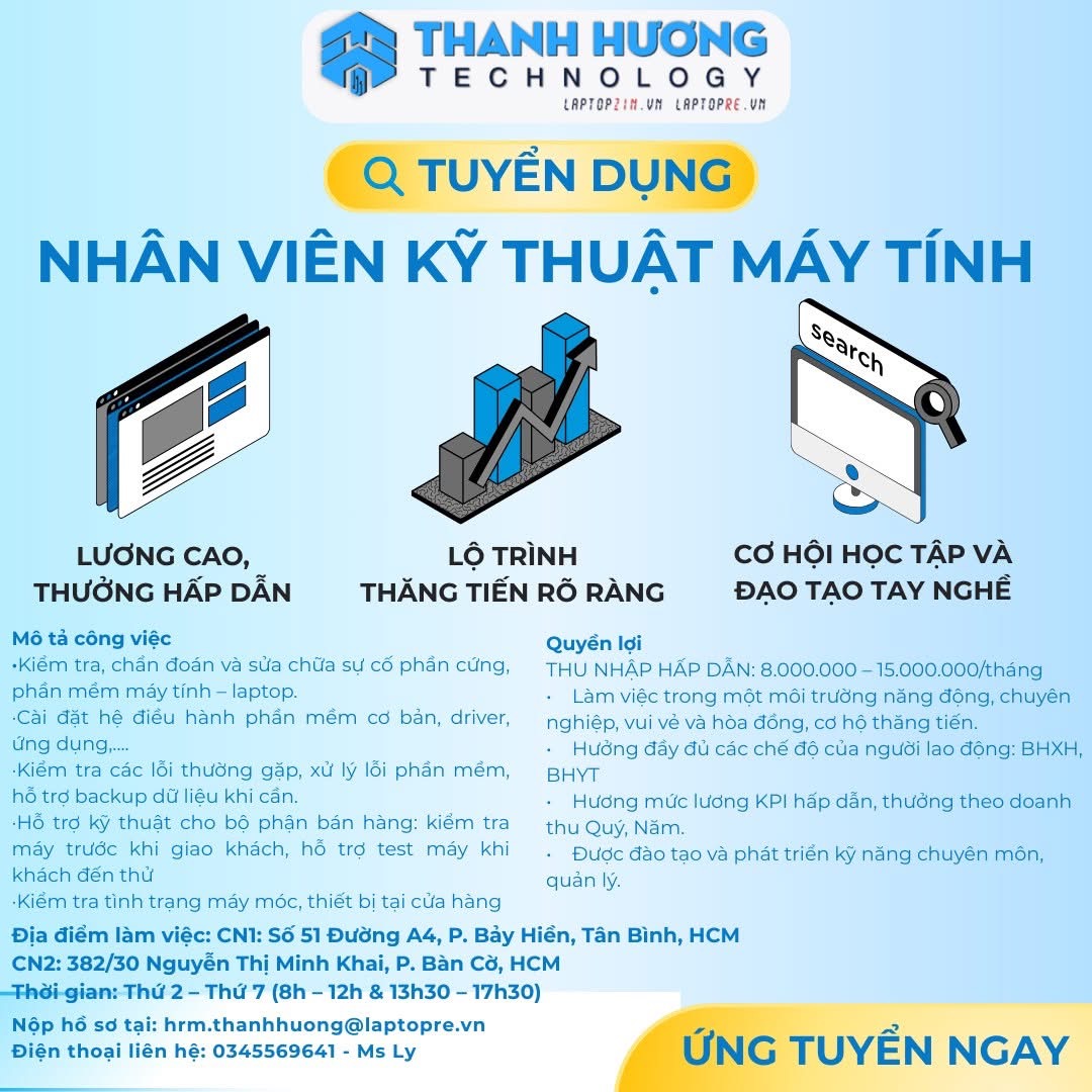 công ty TNHH mtv thanh hương technology hình ảnh tuyển dụng
