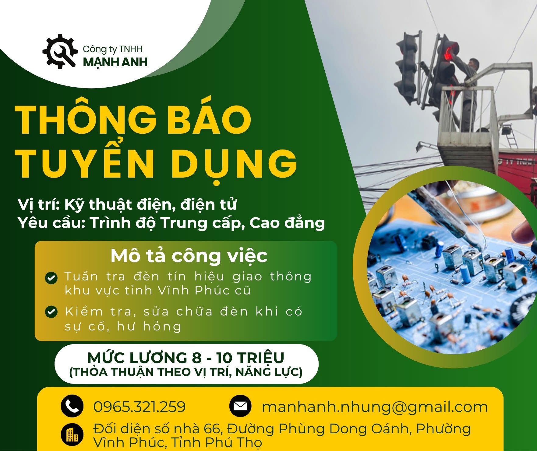 công ty TNHH mạnh anh
công ty chuyên tham gia xây lắp các công trình giao thông tại tỉnh vĩnh phúc cũ. image