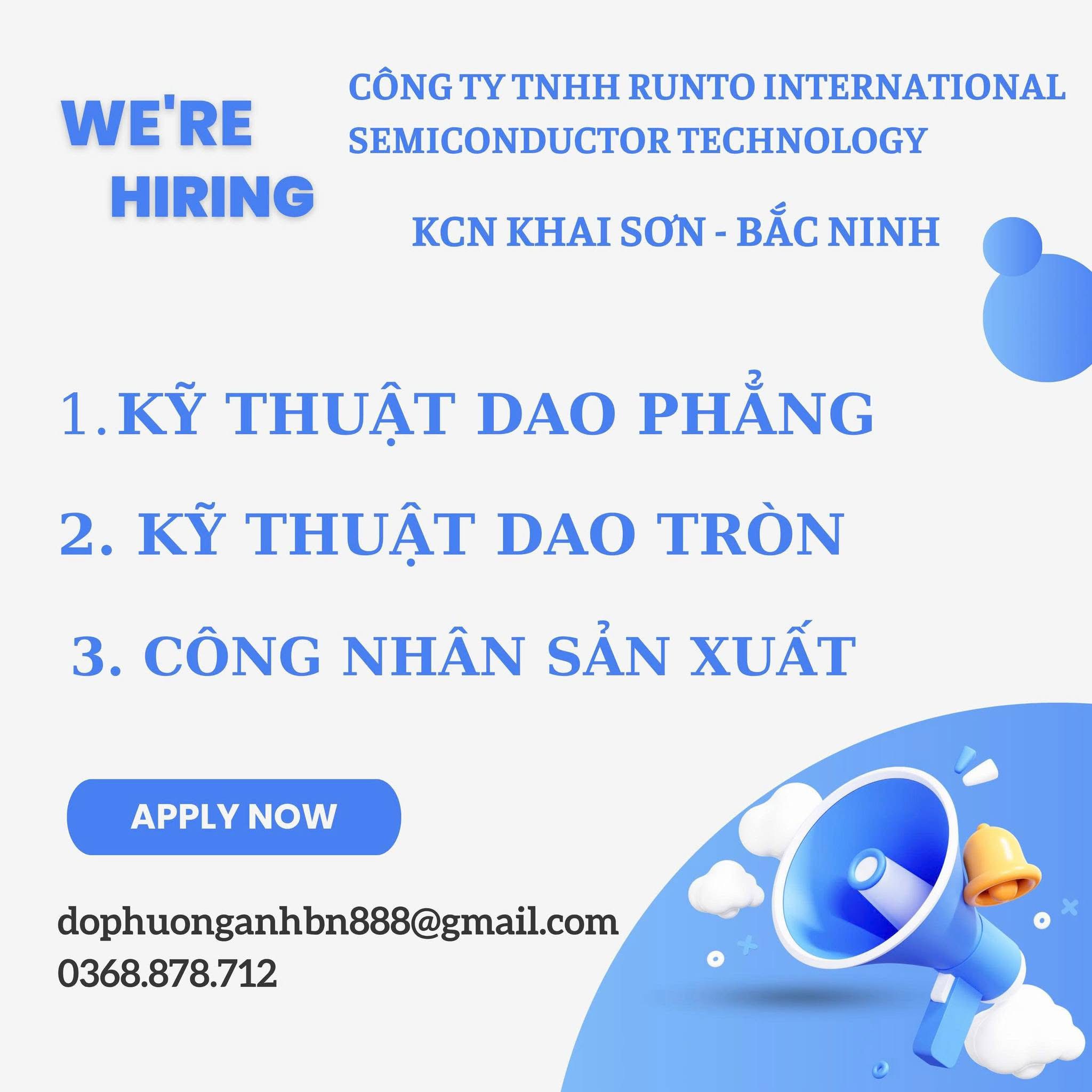 công ty TNHH runto interinational semiconductor technology
công ty chuyên sản xuất màng dính bảo vệ, xốp, băng dính image