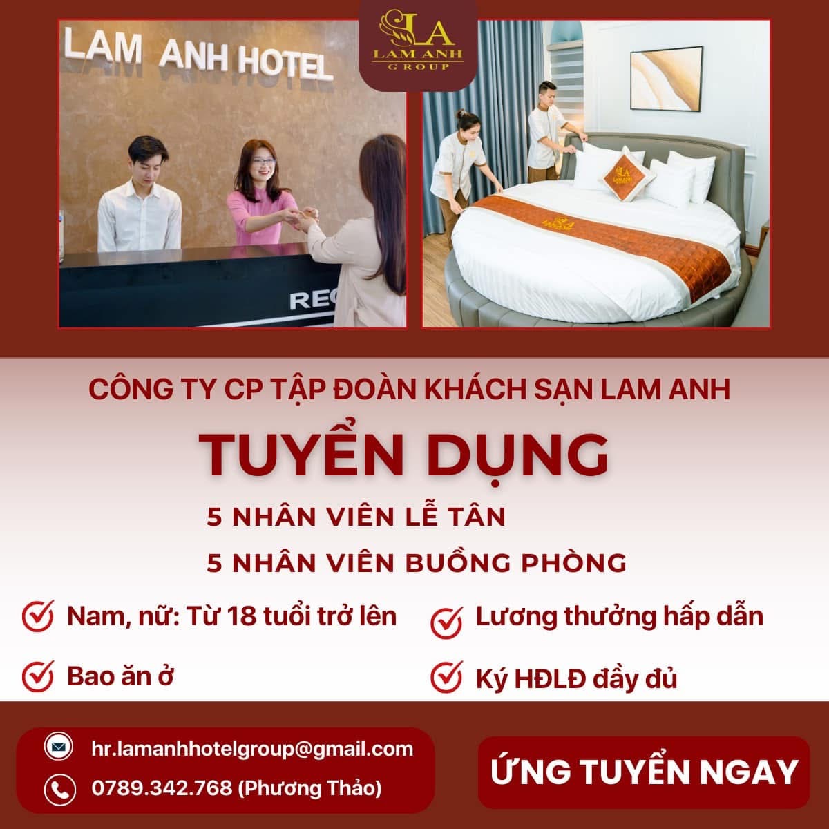 công ty cổ phần tập đoàn khách sạn lam anh
lam anh hotel là chuỗi khách sạn 3 sao với không gian tinh tế, dịch vụ quốc tế. image