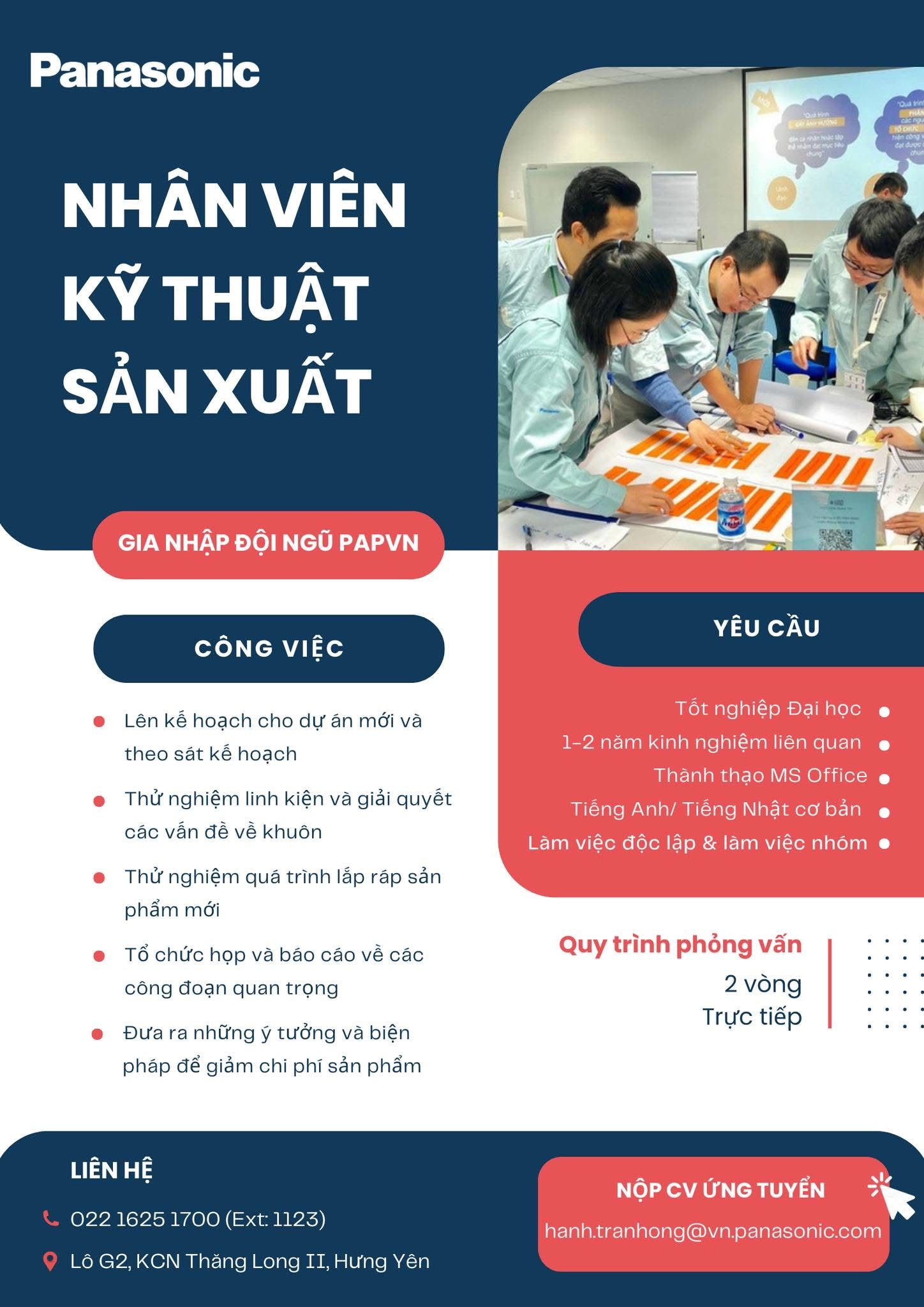 công ty TNHH panasonic việt nam tại hưng yên hình ảnh tuyển dụng