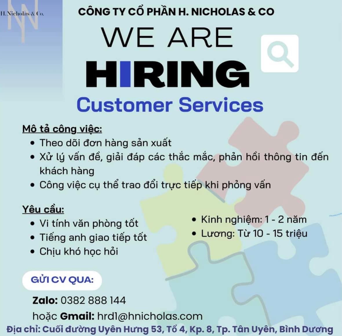 công ty cổ phần h.nicholas&co hình ảnh tuyển dụng